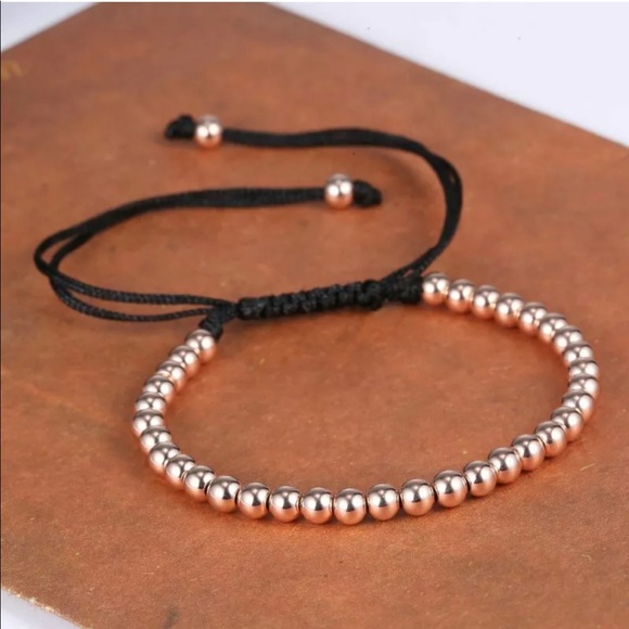 Gold beaded adjustable bracelet ❤️ - Picture 3 of 7